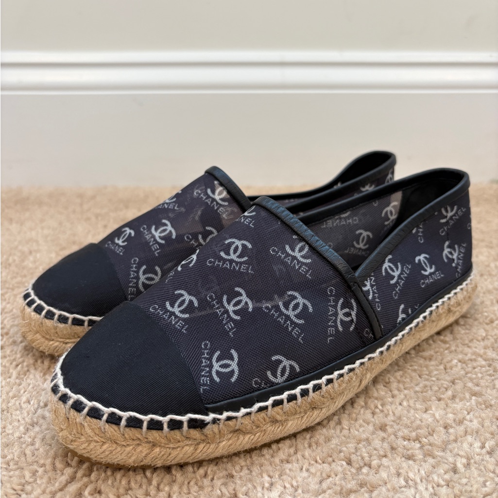 Chanel Black Espadrille Size 6